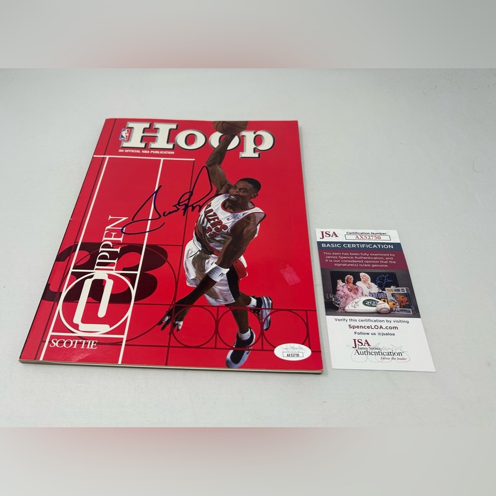 Scottie Pippen signed Hoop Magazine Portland Trail Blazers JSA COA